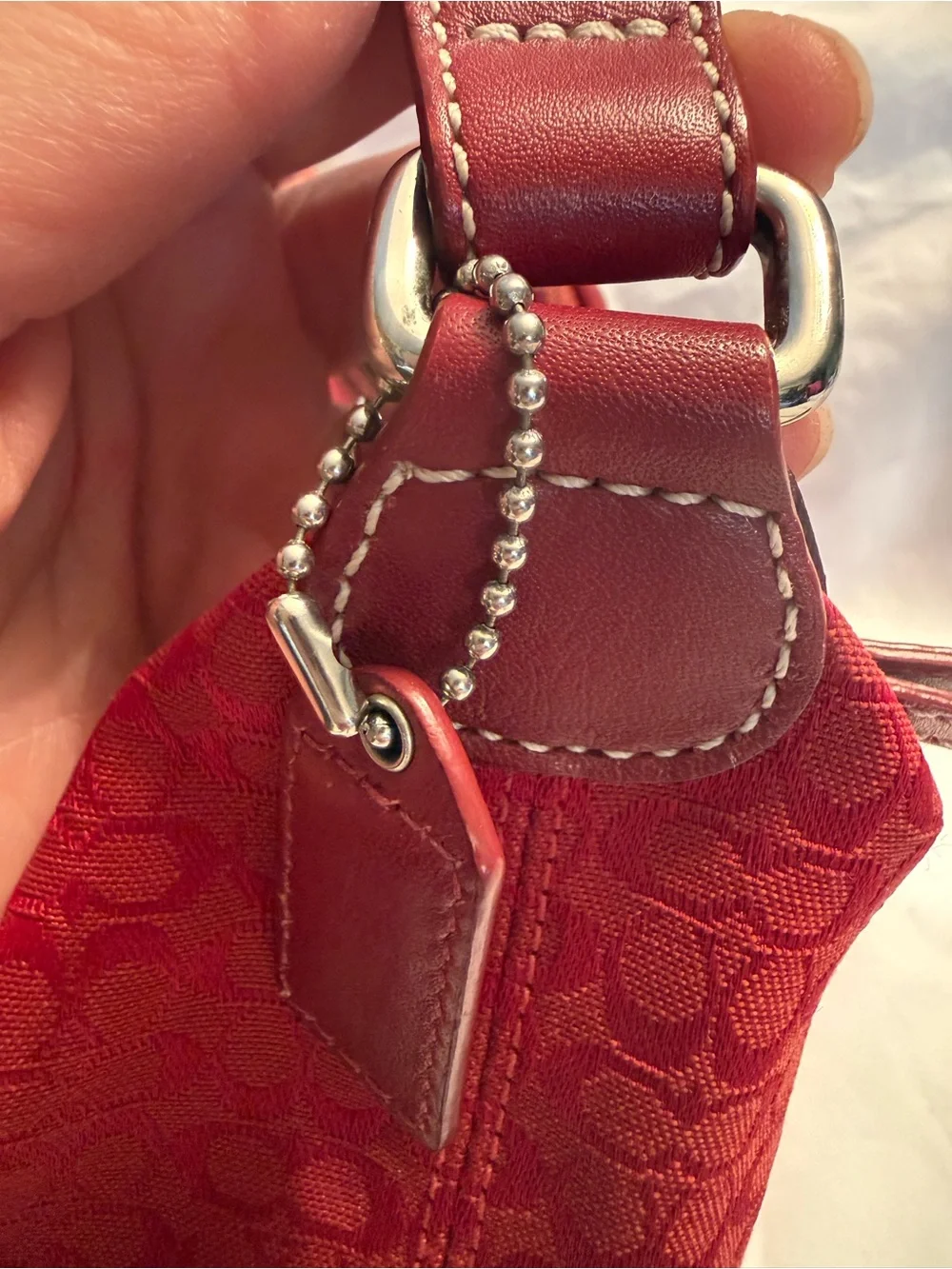 COACH Cherry Red Signature Soho Hobo Bag - Excellent Condition Y2K Vintage